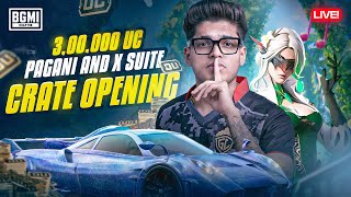 300000 UC PAGANI AND XSUIT CRATE OPENING  JONATHAN IS BACK  BGMI [upl. by Amorita]