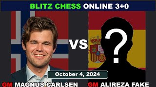 Magnus Carlsen vs GM ALieRaiseAFireOozeUh  Blitz Chess 30  ChessCom  October 4 2024 [upl. by Seessel]