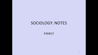 Sociology Crash Course Exam Style Notes Family [upl. by Marget]