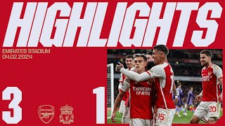 A BIG THREE POINTS  Arsenal vs Liverpool 31  Highlights  Saka Martinelli Trossard [upl. by Attelrahc]