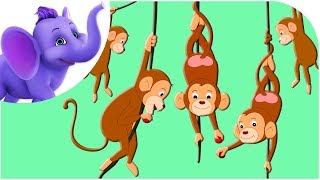 Five Little Monkeys  Nursery Rhyme amp Karaoke Version [upl. by Mateusz930]