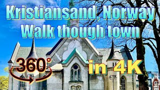 360° Kristiansand Norway  Walk in Town in 4K [upl. by Ameer653]