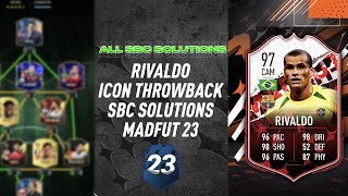 RIVALDO  ALL 19 SBCS  MadFUT Icon Throwback SBC SOLUTIONS  MadFUT 23 [upl. by Gilmer]