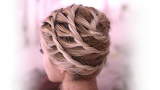 Everyday updo hairstyle for medium long hair tutorial [upl. by Bazar]