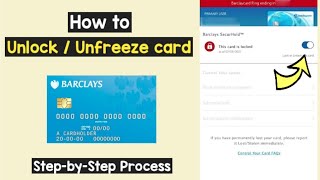 Unlock Card Barclays  Unfreeze Barclays Debit or Credit Card  Lost Found Barclays Card [upl. by Adnylg226]