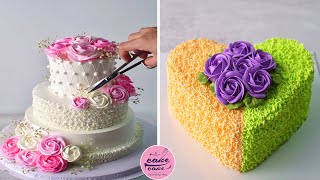 Top 5 Decorated Wedding Anniversary Cake With White And Pink Roses [upl. by Niamreg69]