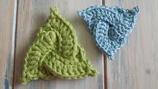 crochet How To  Crochet a Celtic Triangle  Yarn Scrap Friday [upl. by Nawed]