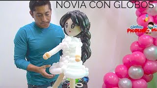 Como hacer novios con globos primera parte 206 [upl. by Ddahc]