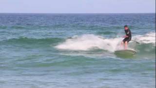 Paddle Trainer riding the 85quot Starboard Pocket Rocket at North Cronulla [upl. by Felt]