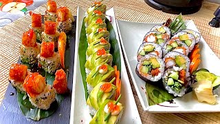 3 Types of Shrimp Tempura Sushi Roll  Egg Panko Twist Sushi Shrimp Tempura Roll [upl. by Cati]