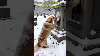 A touching scene the golden retriever has been guarding the old lady sitting there and reluctant [upl. by Schlesinger538]