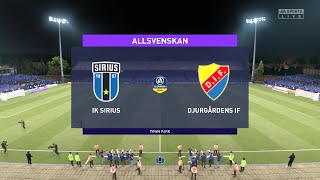 ⚽ Sirius vs Djurgården ⚽  Allsvenskan 29082021  Fifa 21 [upl. by Joshua]