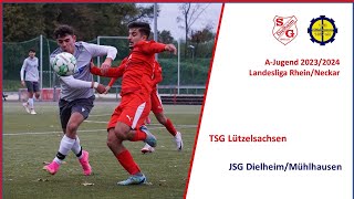 TSG 91​09 Lützelsachsen  JSG DielheimMühlhausen 23 21 28 Oktober 2023 AJugend Landesliga [upl. by Sacttler154]