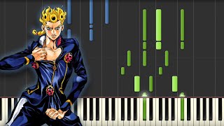 Giornos Theme Piano Tutorial Synthesia [upl. by Eceryt804]