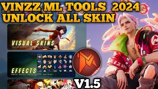 VINZZ ML TOOLS 2024 NO PASSWORD  INJECTOR ML  APK UNLOCK ALL SKIN MOBILE LEGENDS [upl. by Thalia685]