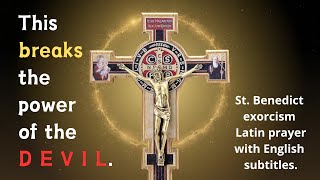 Very powerful St Benedict Exorcism against evil   Latin [upl. by Ial]