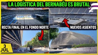 💥 ÚLTIMOS AVANCES ⚠️ OBRAS del SANTIAGO BERNABÉU 3 Julio 2024 [upl. by Nylad]