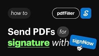 Send PDFs for Signature with signNow [upl. by Rieger]