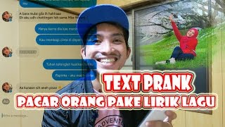 Song Lyrics PRANK ke pacar orang pake lagu papinka  aku masih cinta [upl. by Ayahsey]