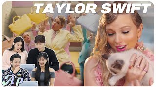 Korean man and woman reactions to Taylor Swift MV which feels like a movie💫 ｜asopo [upl. by Enyad269]