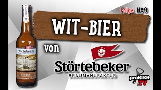 WitBier von Störtebeker  proBIERTV  Craft Beer Review 1160 4K [upl. by Atinnod]