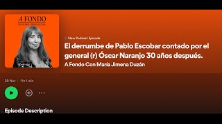 PROMO  EL DERRUMBE DE PABLO ESCOBAR CONTADO POR EL GENERAL R ÓSCAR NARANJO 30 AÑOS DESPUÉS [upl. by Notaek75]