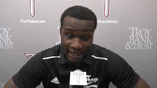 Troy Football Press Conference Players [upl. by Odnumyar]