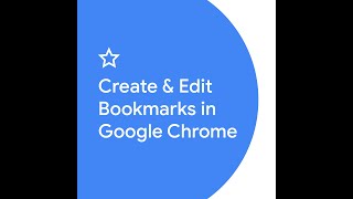 Create and Edit Bookmarks in Google Chrome [upl. by Edlin517]