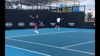 Roger Federer Practice 2020 AO [upl. by Arias142]