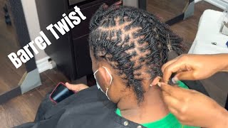 Barrel Twist for Locs  Styling Dreads  Short Loc Style  Simple Tutorial [upl. by Vinnie]