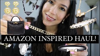 Pt 2 AMAZON DESIGNER INSPIRED HAUL  luxury on a budget W LINKS  jewelry bags accessories [upl. by Kwei449]