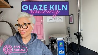 JOIN THE POTTERY PARTY 🥳 · GLAZE KILN OPENING  NEW GLAZE COMBOS REVEALED [upl. by Nanci584]