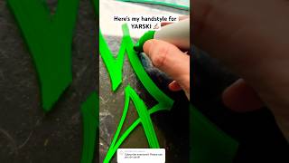 How to graffiti tag ✍🏻 YARSKI graffiti tagging [upl. by Ecneitap]