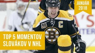 Top 5 momentov Slovákov v NHL  január 2018 [upl. by Wilt]