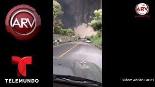 Huyen de la lava durante erupción de volcán de Fuego  Al Rojo Vivo  Telemundo [upl. by Beall217]