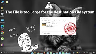 Copying to Pendrive fails  The file is too large for the destination file system  Computer Tips [upl. by Enovaj]