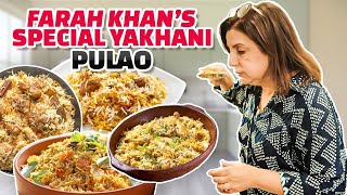 Farah Khans Famous Yakhani Pulao  FarahKhanK [upl. by Ok791]