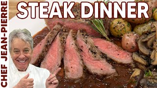 Steak with a Red Wine Reduction  Chef JeanPierre [upl. by Ivette215]