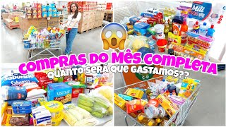 COMPRAS DO MÊS COMPLETA NO ASSAÍ ATACADISTA  MOSTREI VALORES  QUANTO GASTAMOS😱 [upl. by Madian]