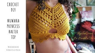 Crochet halter top TUTORIAL 2017  DIY crochet top [upl. by Agustin]