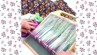 Satisfying Wool Blending  Flower Rolag on a Blending Board [upl. by Apoor]