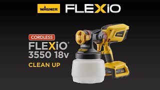 Wagner FLEXiO 3550 18V Cordless Paint Sprayer Cleanup [upl. by Corel]