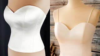 Tube Bustier Tutorial  Tube Bustier Blouse Pattern  Let us Draft tubedress bustier [upl. by Nocaed140]