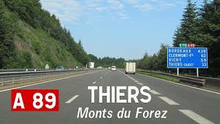 France A89 around Thiers Monts du Forez [upl. by Yoo]