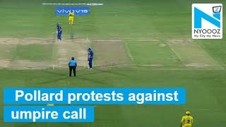 IPL 2019 Kieron Pollard wide ball controversy during IPL final  MI vs CSK [upl. by Ocana]