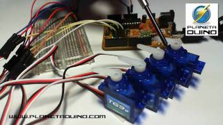 Arduino  Controlar Multiples Servos [upl. by Sivat169]