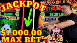 1000 Max Bet Bonus On Dragon Link Slot Machine [upl. by Eillat763]