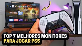 TOP 7 MELHORES MONITORES GAMER para JOGAR PS5 em 2024 PLAYSTATION 5 4K 120 HZ  HDR [upl. by Ainosal]