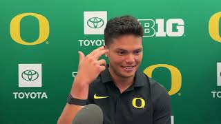 Dillon Gabriel Oregon Media Day 2024 [upl. by Adias]