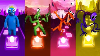 Rainbow Friends  Blue Vs Green Vs Orange Vs Purple  Tiles Hop [upl. by Silvie]